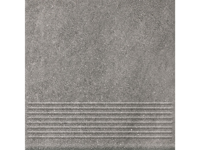 Фото Клинкерная ступень с насечками Paradyz Mattone Sabbia, Grafit, 300*300*8,5 мм