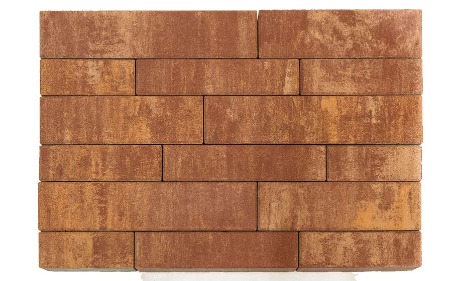 Фото Плитка тротуарная BRAER Домино Color Mix Каньон, 120/160*60 мм