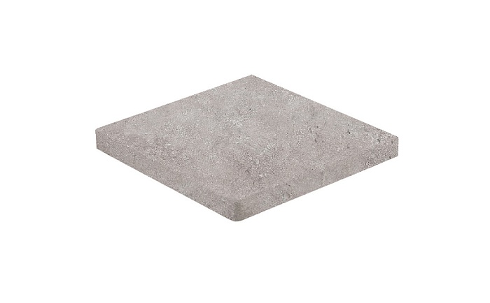 Фото Клинкерная ступень прямоугольная угловая Loftstufe Stroeher Gravel Blend 962 grey, 340х340х35х11 мм