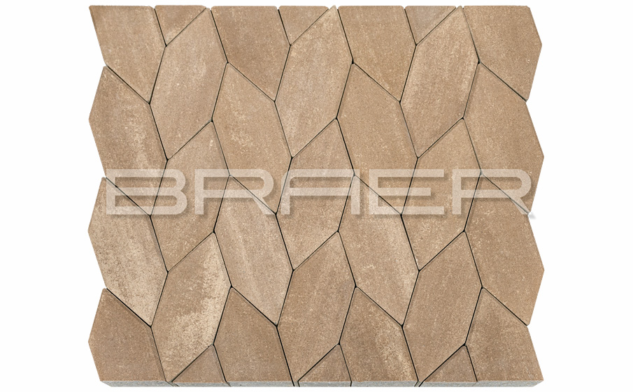 Фото Плитка тротуарная BRAER Карат Color Mix Миндаль, толщина 80 мм