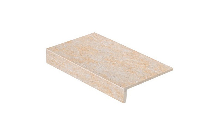 Фото Клинкерная ступень прямоугольная Stroeher Keraplatte Roccia 833 corda 294х175х52х10 мм