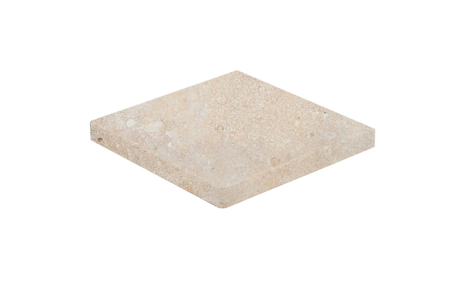 Фото Клинкерная ступень прямоугольная угловая Loftstufe Stroeher Gravel Blend 960 beige, 340х340х35х11 мм
