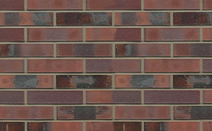 Фото Кирпич клинкерный Muhr 04KS Rotbraun-bunt Kohle Spezial гладкий, 290*90*71 мм