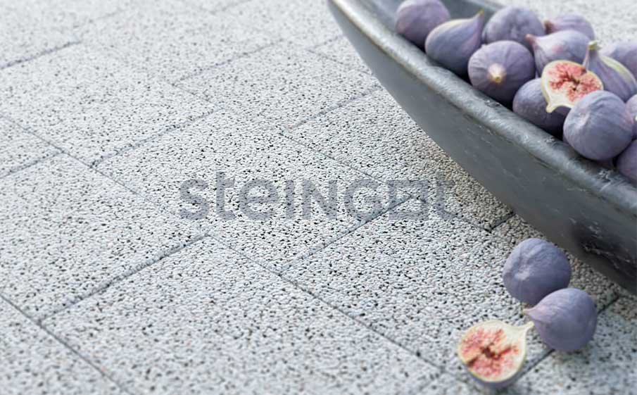 Фото Плитка тротуарная Steingot Премиум, Новый город, Белый (Bianco Nero), комплект 3 шт, толщина 60 мм
