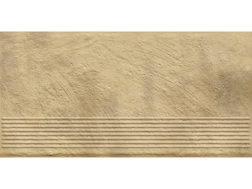 Фото Клинкерная ступень с насечками Paradyz Eremite, Sand, 600*300*8,5 мм