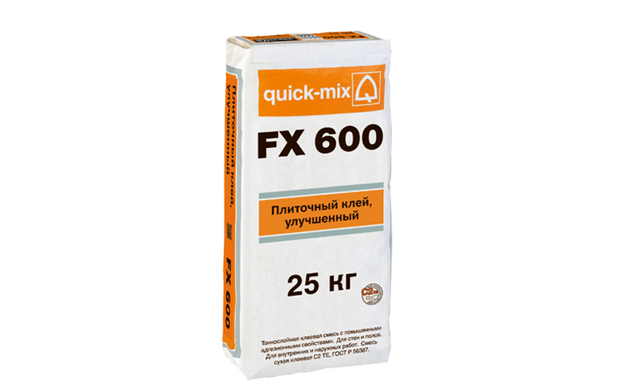 Фото Эластичный плиточный клей quick-mix FX600 25 кг