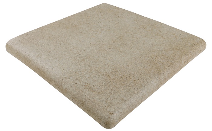 Фото Клинкерная угловая ступень-флорентинер Gres Aragon Capri Beige 330*330*18(53) мм