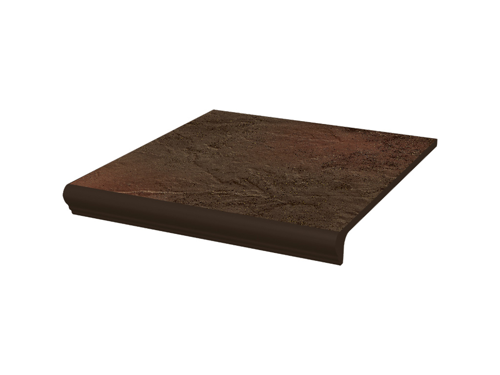 Фото Клинкерная ступень с капиносом Paradyz Semir, Brown, 330*300*11 мм