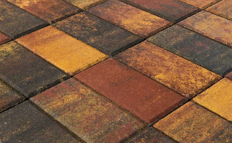Фото Плитка тротуарная BRAER Прямоугольник Color Mix Мальва, 200*100*60 мм