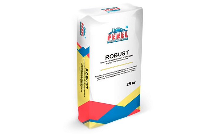 Фото Цементно-известковая штукатурка Perel Robust 0515, 25 кг