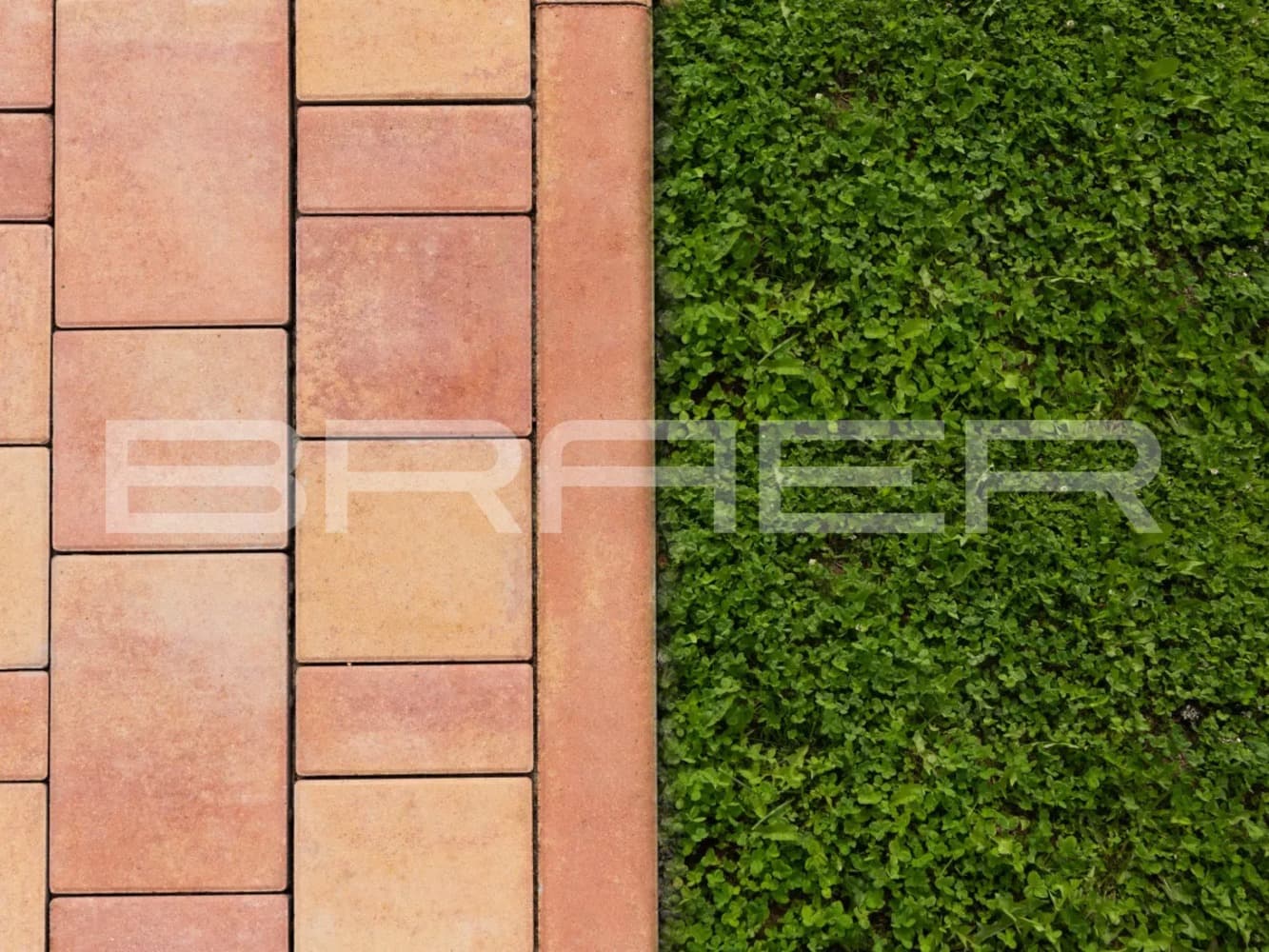 Фото Тротуарный бордюр BRAER БР 100.20.8 Color Mix тип 10, 1000*80*200 мм