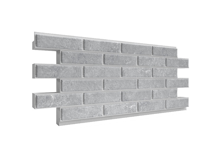 Фото Термопанель ППС с клинкерной плиткой толщиной 12 мм BestPoint Exclusive Cement Gray 1145*470*80 мм