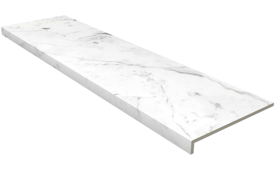 Фото Ступень с прямым носиком Gres Aragon Marble Carrara Blanco 1197*315*14 мм