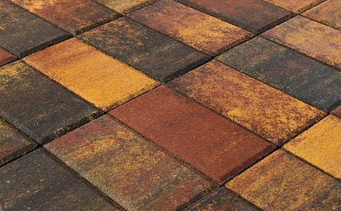 Фото Плитка тротуарная BRAER Прямоугольник Color Mix Мальва, 200*100*60 мм