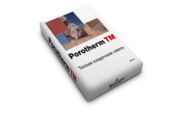 Фото Теплый кладочный раствор Porotherm TM, зимний, 20 кг