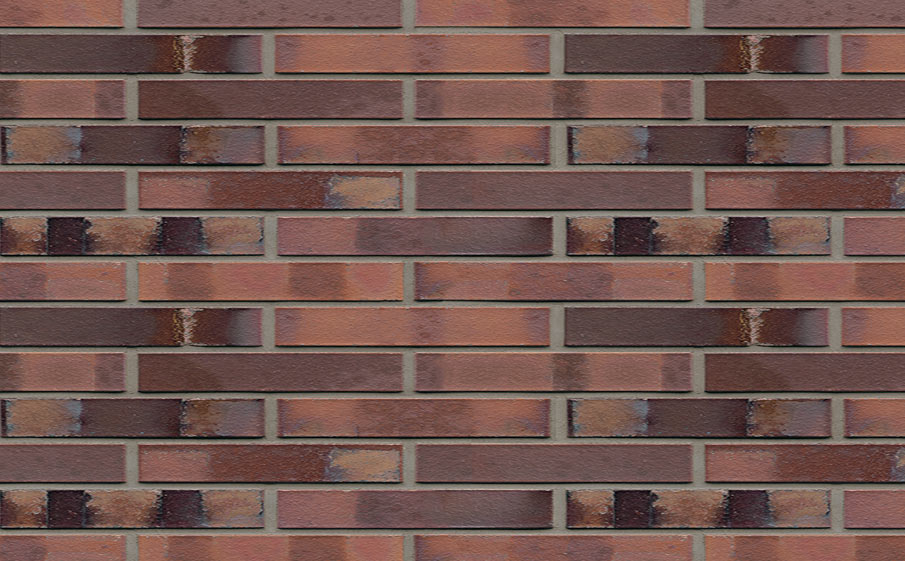Фото Кирпич клинкерный Muhr 04 S Rotbraun-bunt Spezia гладкий, 290*90*40 мм