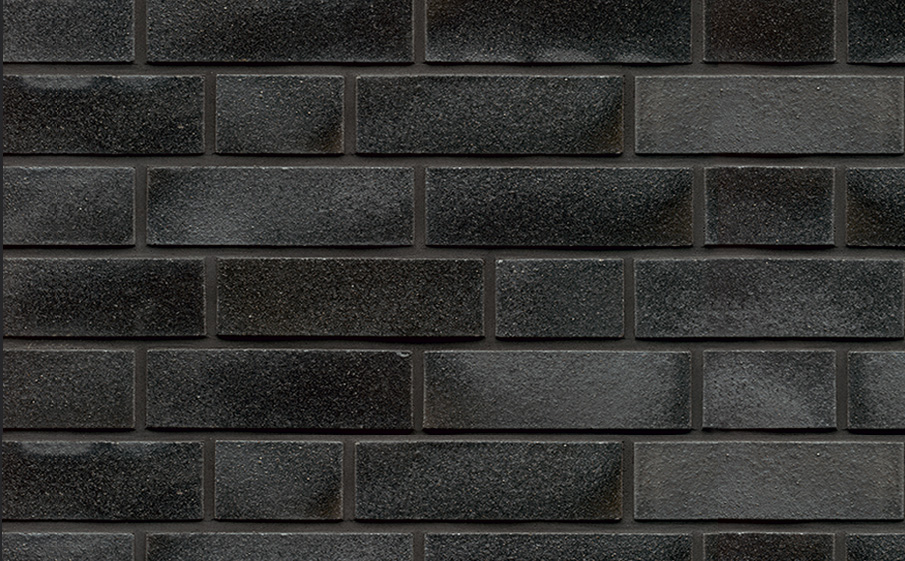 Фото Кирпич клинкерный Muhr 05E Brilliant Schwarz гладкий, 210*100*50 мм