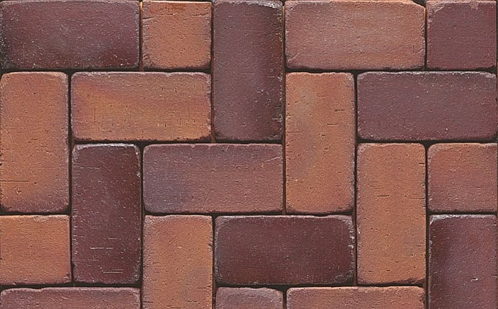 Фото Клинкерная брусчатка Muhr №04SG Rotbraun-bunt spezial gerumpelt, 200*100*52 мм