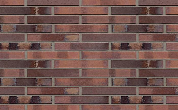 Фото Кирпич клинкерный Muhr 04 S Rotbraun-bunt Spezia гладкий, 290*90*40 мм