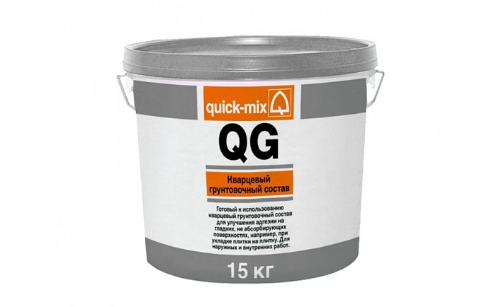 Фото Кварцевый грунтовочный раствор quick-mix QG, 15 кг