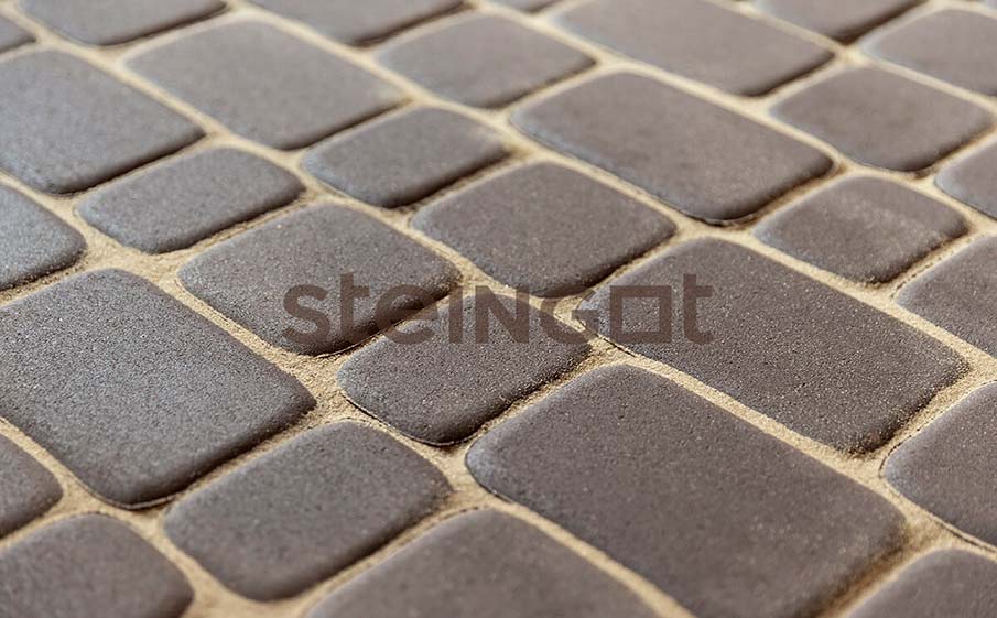 Фото Плитка тротуарная Steingot Моноцвет, Классика, темно-коричневый, комплект 3 шт, толщина 60 мм