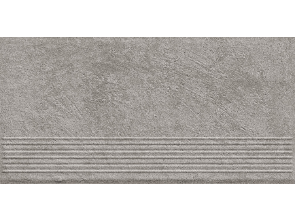 Фото Клинкерная ступень с насечками Paradyz Carrizo, Grey, 600*300*8,5 мм