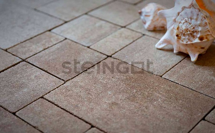 Фото Плитка тротуарная Steingot Колормикс, Бавария, Травертин (Travertin), комплект 4 шт, толщина 60 мм