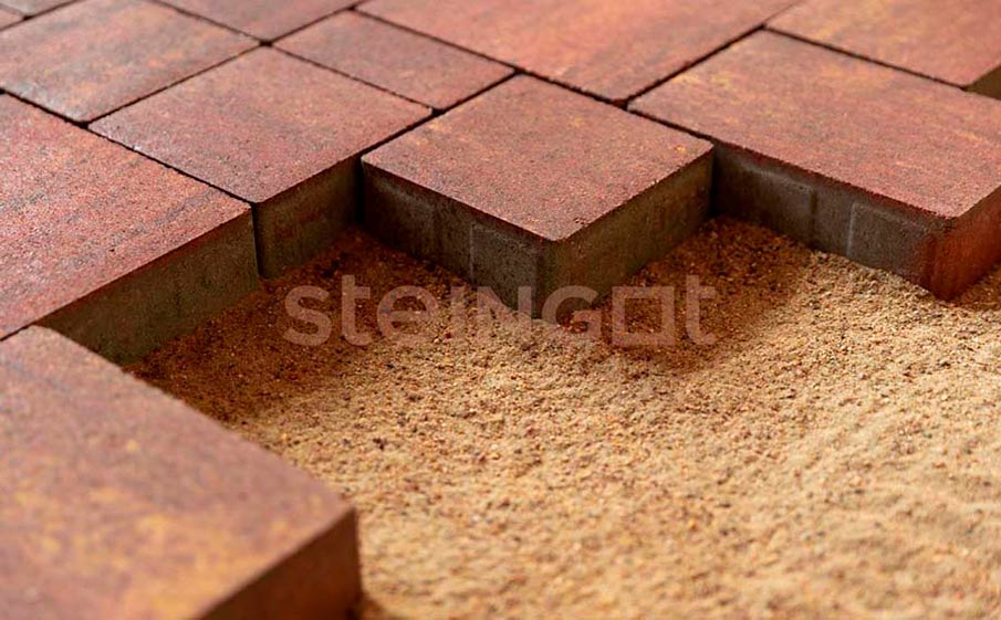 Фото Плитка тротуарная Steingot Колормикс, Бавария, Терракота (Terracotta), комплект 4 шт, толщина 60 мм