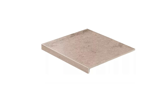 Фото Клинкерная ступень прямоугольная рядовая Stroeher Loftstufe Gravel Blend 964 taupe 294х340х35х11 мм