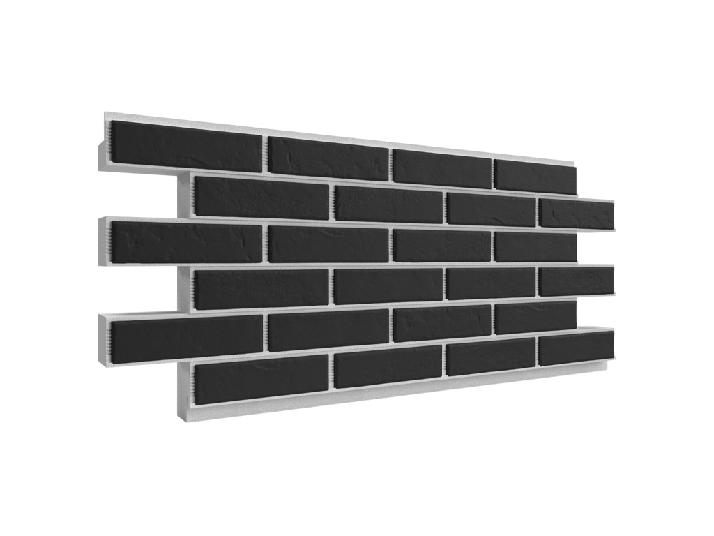 Фото Термопанель ППС с клинкерной плиткой толщиной 8,5 мм BestPoint Classic Graphite 1145*470*50 мм