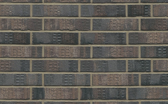 Фото Кирпич клинкерный Muhr 15F Schwarz-bunt Edelglanz bes. Fuss., Spar NF, 240*55*71 мм