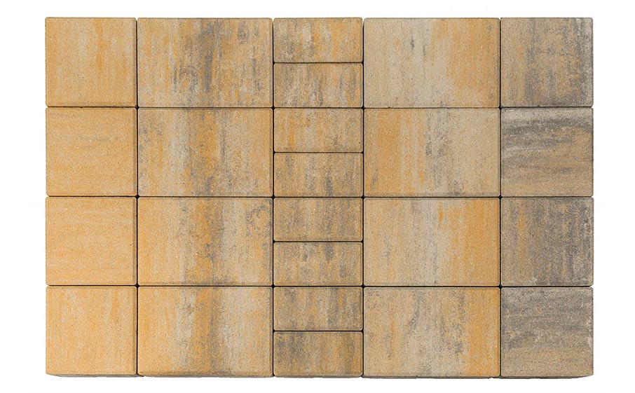 Фото Плитка тротуарная BRAER Мозаика Color Mix 25 Песчаник, толщина 60 мм