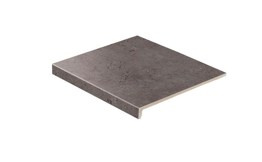 Фото Клинкерная ступень прямоугольная рядовая Stroeher Loftstufe Gravel Blend 963 black 294х340х35х11 мм