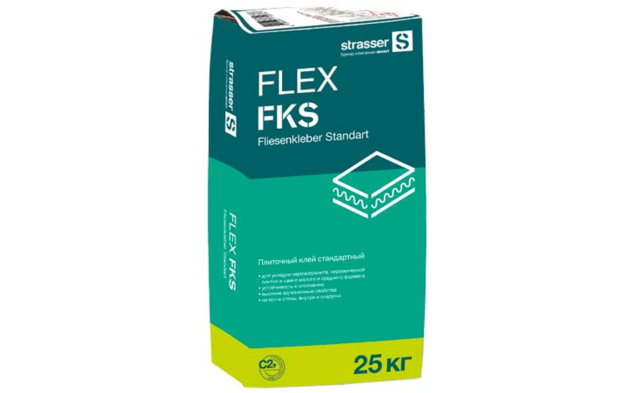 Фото Плиточный клей стандартный strasser FLEX FKS, 25 кг