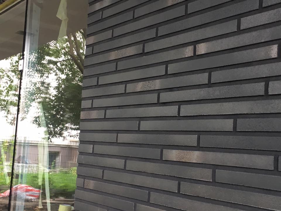 Фото Клинкерная плитка под кирпич Stroeher Riegel 50, 456 schwarz-blau, 490*40*14 мм