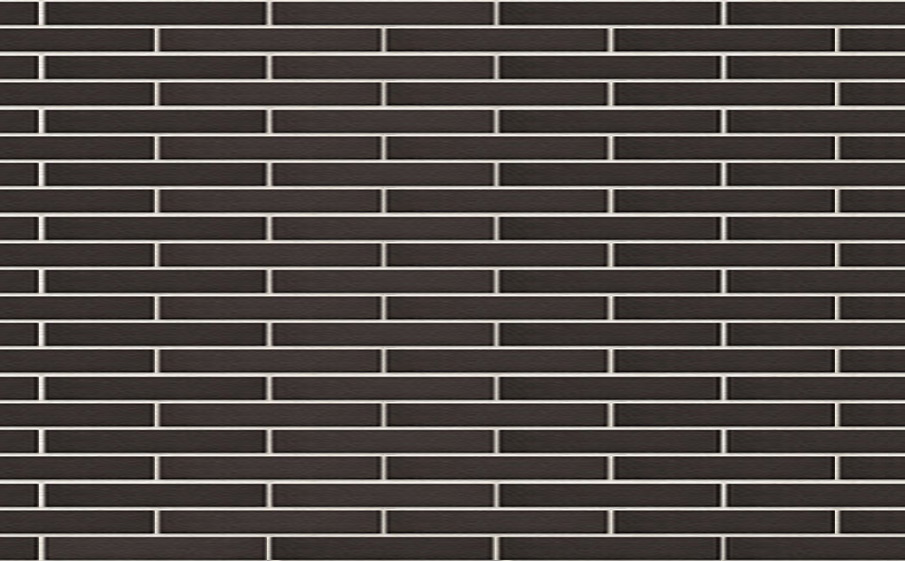 Фото Клинкерная плитка под кирпич King Klinker Dream House 18 Volcanic black, 490*52*14 мм