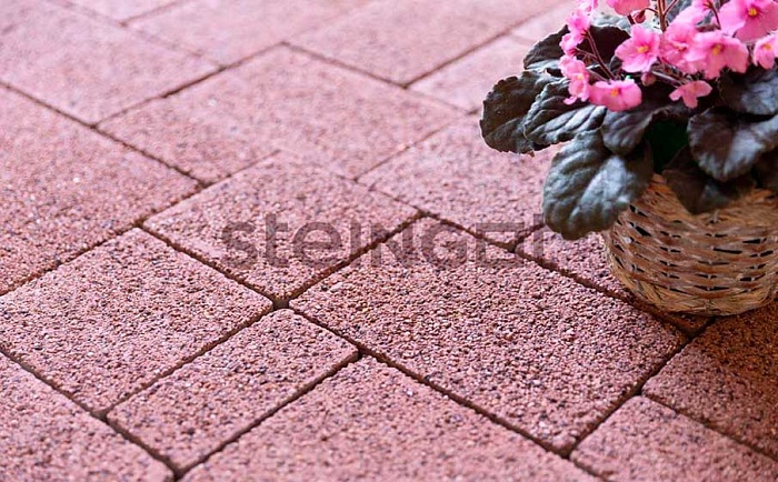 Фото Плитка тротуарная Steingot Премиум, Бавария, Красный (Rosa Sardo), комплект 4 шт, толщина 60 мм