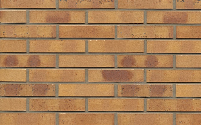 Фото Кирпич клинкерный Muhr 06K Hellbraun-bunt Kohle гладкий, 240*115*52 мм