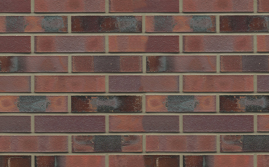 Фото Кирпич клинкерный Muhr 04KS Rotbraun-bunt Kohle Spezial гладкий, 290*90*71 мм