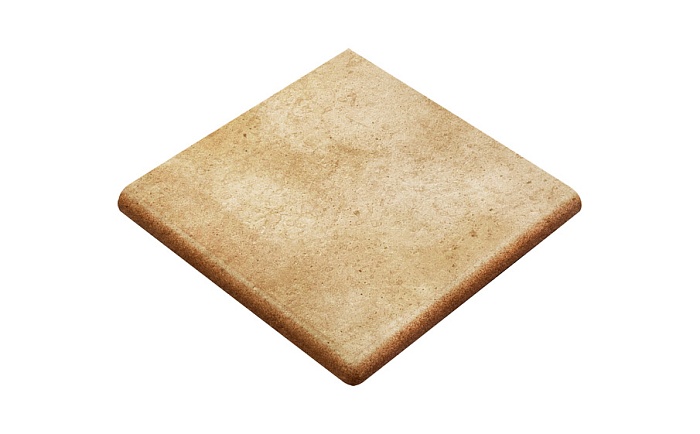 Фото Клинкерная угловая ступень-флорентинер Gres Aragon Orion Beige 330*330*18(53) мм