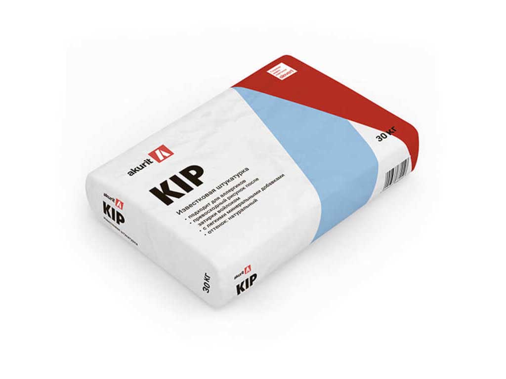 Фото Известковая штукатурка для внутренних работ akurit KIP, 30 кг