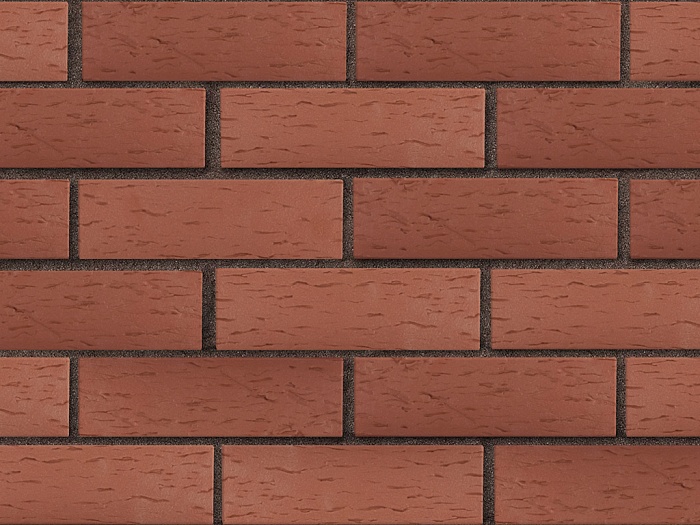 Фото Кирпич клинкерный ЛСР Эдинбург темно-красный береста, 250*85*65 мм