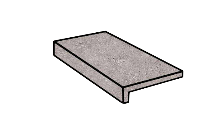 Фото Клинкерная ступень прямой угол Stroeher Gravel Blend 962 grey 294x175x52x10 мм