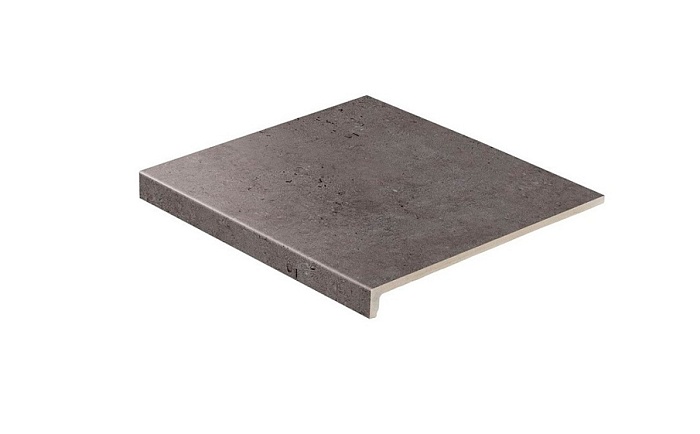 Фото Клинкерная ступень прямоугольная рядовая Stroeher Loftstufe Gravel Blend 963 black 294х340х35х11 мм