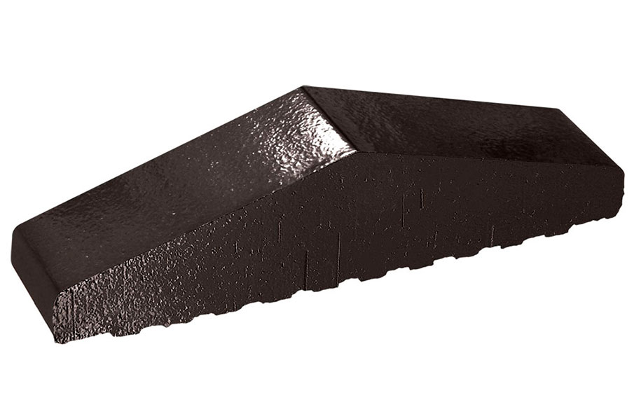Фото Клинкерный заборный элемент полнотелый King Klinker 17 Onyx black, 310/250*65*78 мм