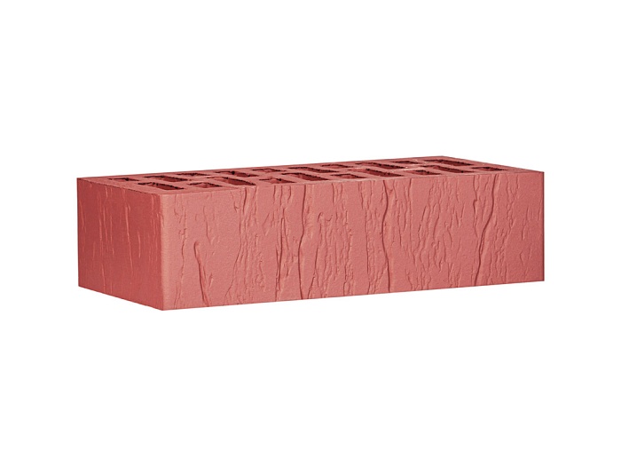 Фото Кирпич облицовочный пустотелый Тербунский гончар бордовый камень, кора дуба 250*85*65 мм