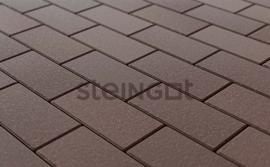 Фото Плитка тротуарная Steingot Моноцвет, Прямоугольник, темно-коричневый, 200*100*40 мм