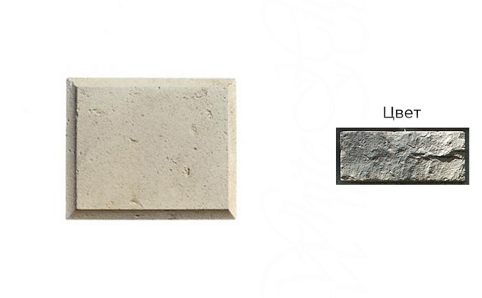 Фото Рустовый камень White Hills 852-80 серый, 300*250*21-40 мм