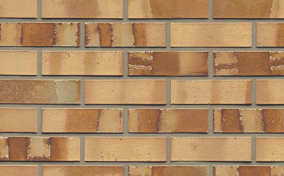Фото Кирпич клинкерный Muhr 06S Hellbraun-bunt Spezial гладкий, 240*115*71 мм