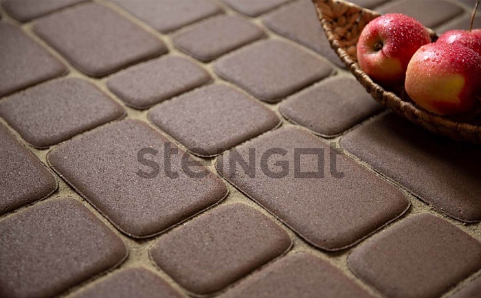Фото Плитка тротуарная Steingot Моноцвет, Классика, коричневый, комплект 3 шт, толщина 60 мм